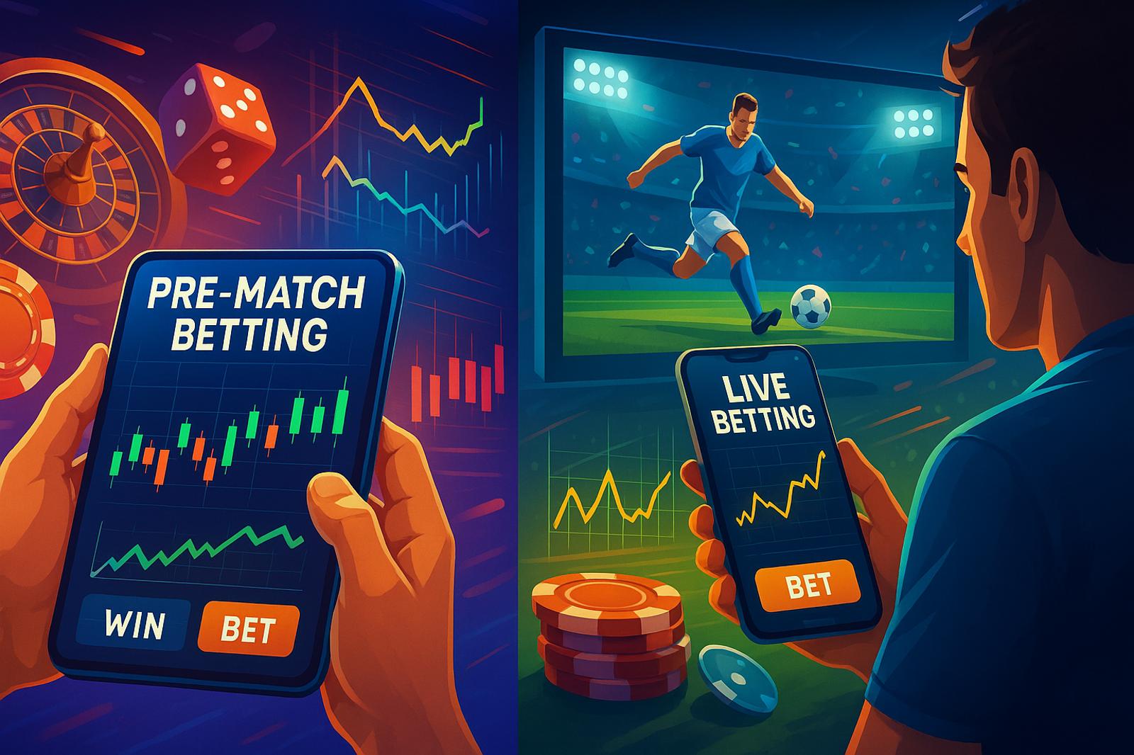 Comparativa entre apuestas pre-partido y apuestas en vivo