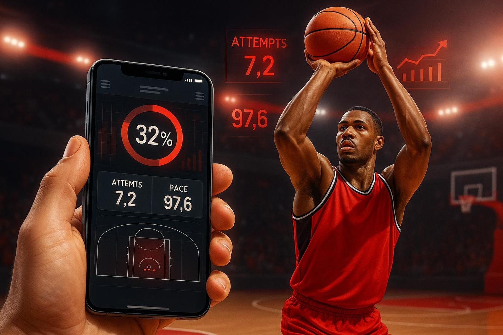 NBA: cómo apostar a props de triples (volumen, 3P%, ritmo y rival)