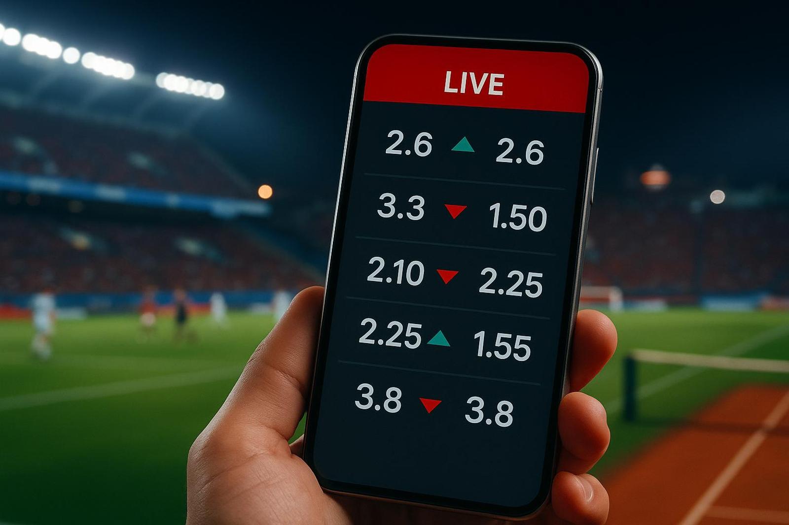 Apuestas en vivo: cómo cambian las cuotas en tiempo real